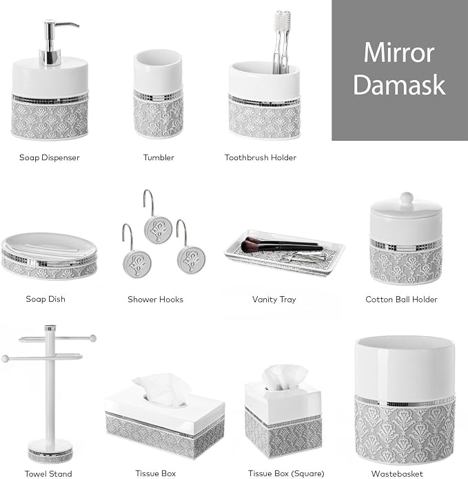 Creative Scents Mirror Damask Soap Dish - Image 5