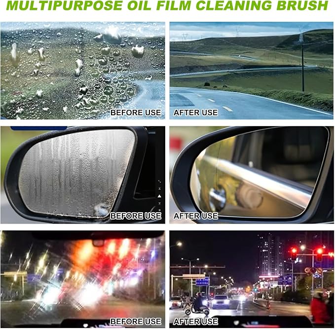 2Pcs Automotive Oil Film Cleaning Brush, Reusable Oil Film Cleaning Brush - Image 3