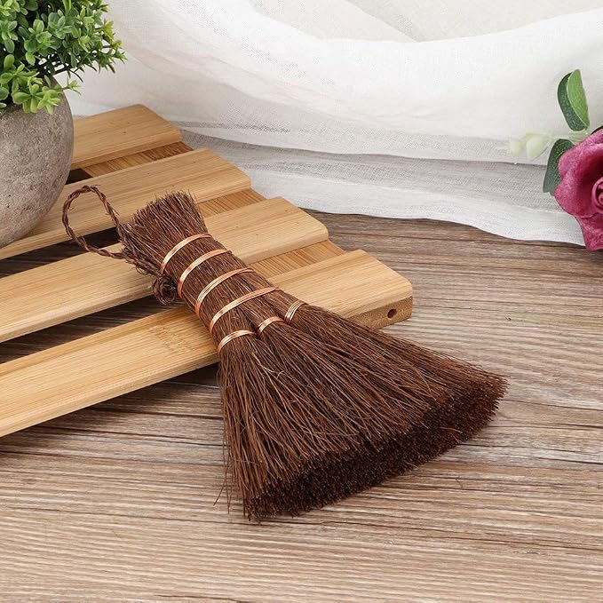 Mini Palm Broom Whisk Sweeping Hand Handle Broom, Mini Metal Brush, Handcrafted - Image 5