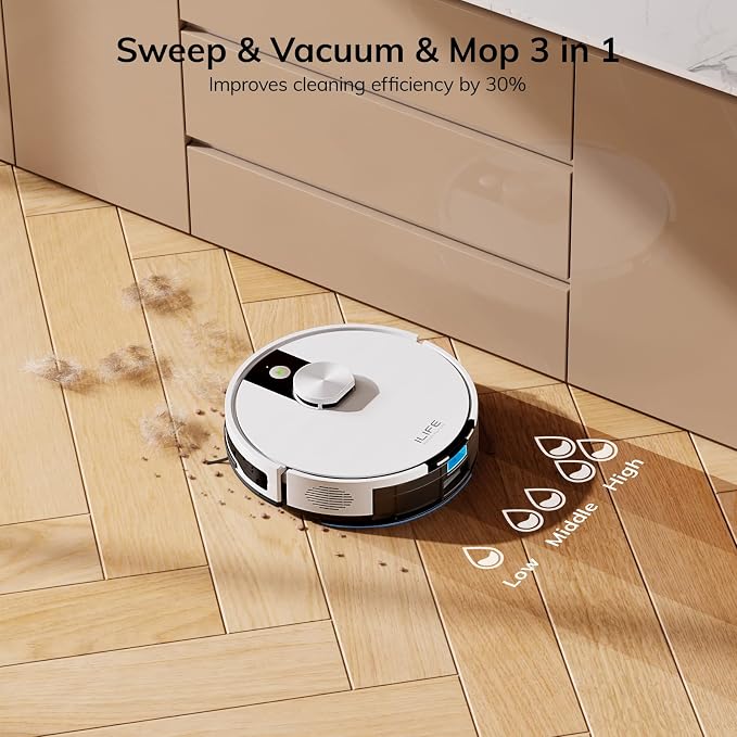 ILIFE A12 Pro Robot Vacuum and Mop Combo, Self Emptying Station - Image 7