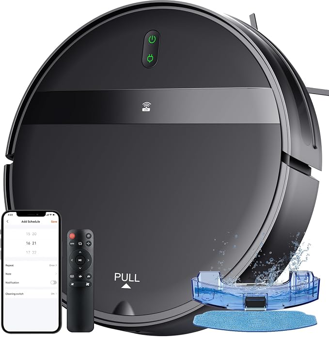 Robot Vacuum and Mop Combo, App/Alexa Control, Smart Robot Vacuum Cleaner by Kilgone