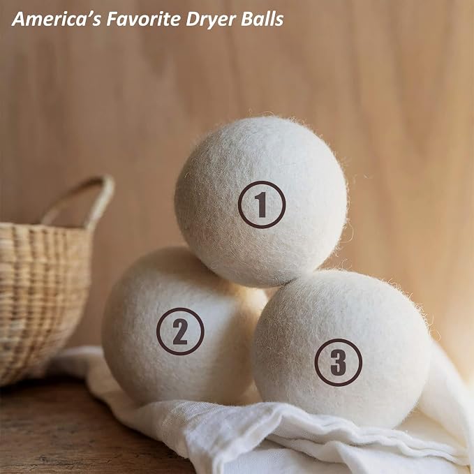 Sheep Wool Dryer Balls 6 Pack XXL Premium Natural Fabric Softener, Reusable - Image 6