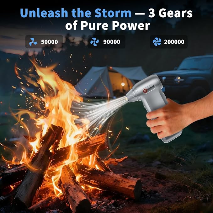 Electric Air Duster 200000RPM Brushless Motor, Cordless Compressed Air Blower - Image 3