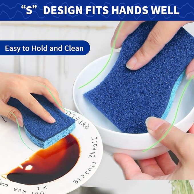 CELOX 36 Pack Non-Scratch Dish Sponge, Dual Sided Kitchen Sponges - Image 6