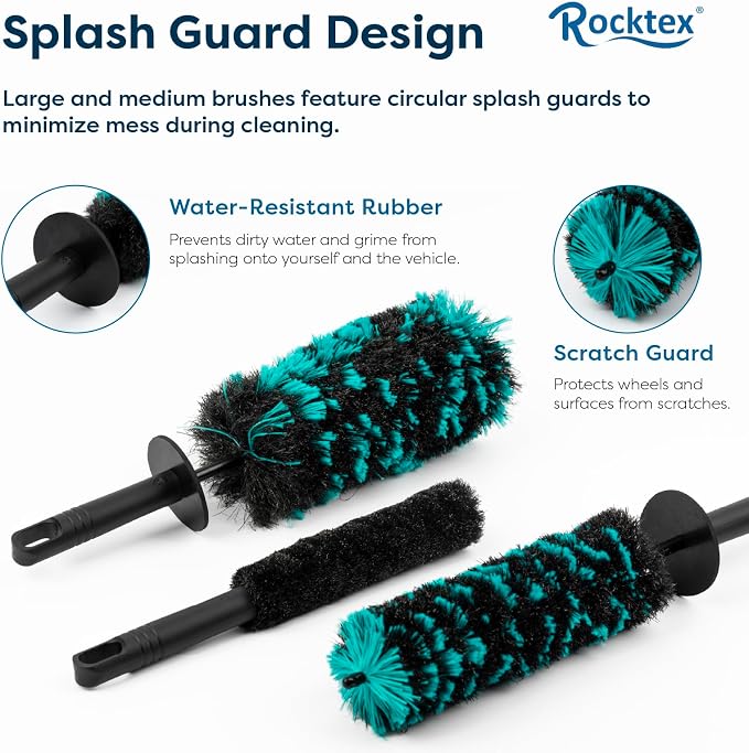 Wheel Brush Set – 3 Sizes Multi-Fiber Blend, Non-Scratch Design - Image 8