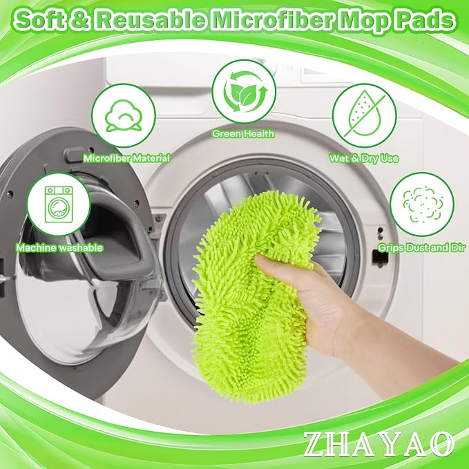 Reusable 100% Chenille Mop Pads Compatible - Image 4