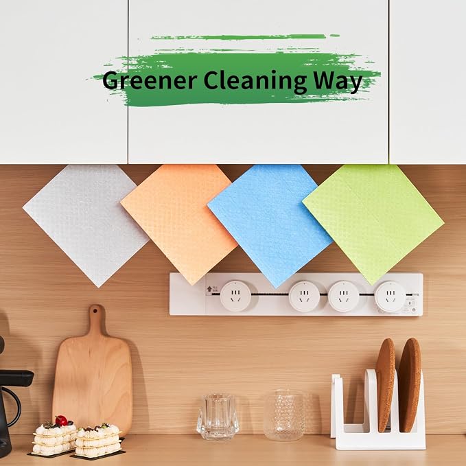 YEEHAW Swedish Dishcloths for Kitchen 10 Pack, Cellulose Sponge Cloths - Image 7