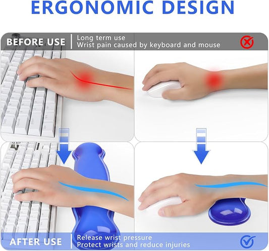 Gel Keyboard and Mouse Wrist Rest, Cute Wrist Support and Arm Support Keyboard - Image 2