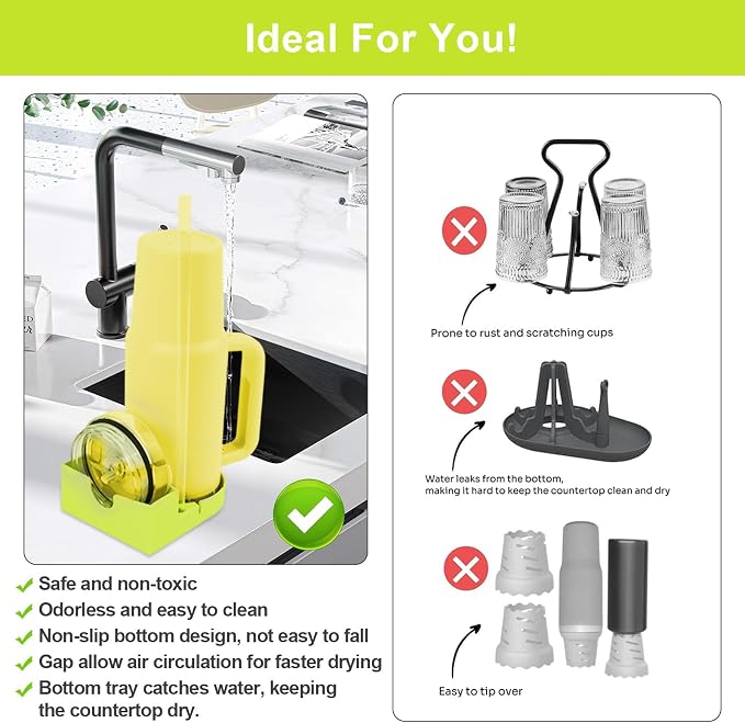 Water Bottle Drying Rack, Silicone Tumbler Drying Rack, Baby Bottle Dryer Holder - Image 4