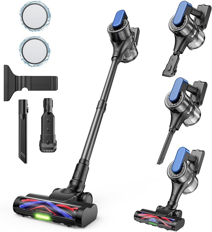 Cordless Stick Vacuum Cleaner – 3-in-1 Brush Roll by VACFORE