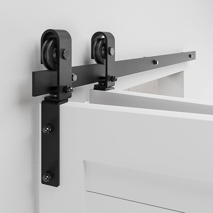 48" Bi-Folding Sliding Barn Door Hardware Track Kit, Smoothly&Quietly, Side by SlidingBarnDoorHardwareKit