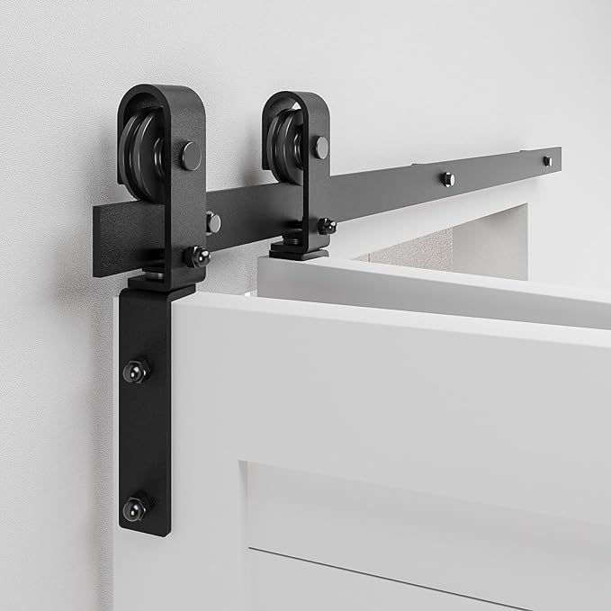 42" Bi-Folding Sliding Barn Door Hardware Track Kit, Smoothly&Quietly, Side by SlidingBarnDoorHardwareKit