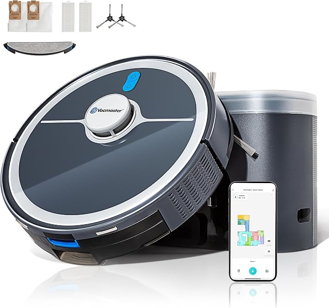 Vacmaster V10i 3-in-1 Robot Vacuum and Mop Combo by Vacmaster