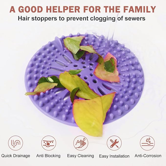 Gotega Bathroom Sink Drain Strainers, Hair Catcher Shower Drain Covers Protector - Image 6