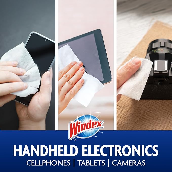Windex Electronic Cleaning Wipes, Pre-Moistened Screen Wipes - Image 3