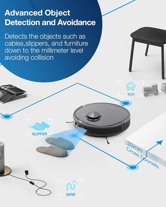 Ecovacs Deebot T8 Robot Vacuum and Mop Cleaner, Precise Laser Navigation - Image 3