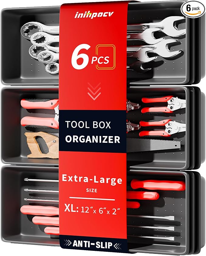 【6 PCS Extra-Large】 Tool Box Drawer Organizer Trays by Unknown