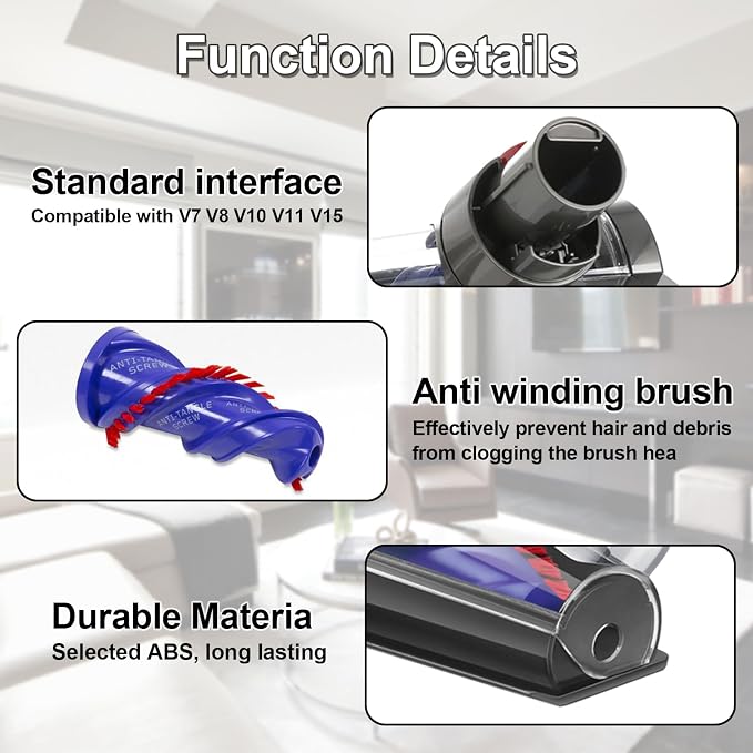 Mini Motorized Tool Brush Head for Dyson V7 V8 V10 V11 V15 Cordless Vacuum - Image 4