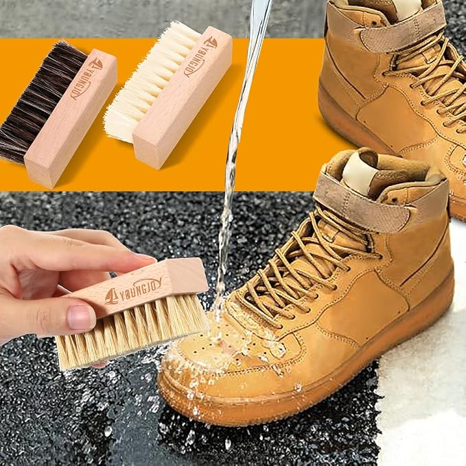 YoungJoy 3 Pieces Dual Sided Sneaker Shoe Cleaner Brush Set Shoes Clean Brush - Image 4
