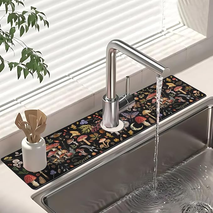 Dish Drying Mat for Kitchen Counter Matt, Super Absorbent Non-slip Rubber Backed - Image 4