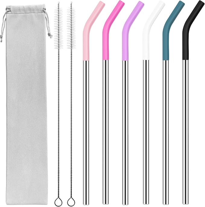 20 oz Stainless Metal Straws for 20 oz Stanley Tumbler by AccessoriesForWaterBottle