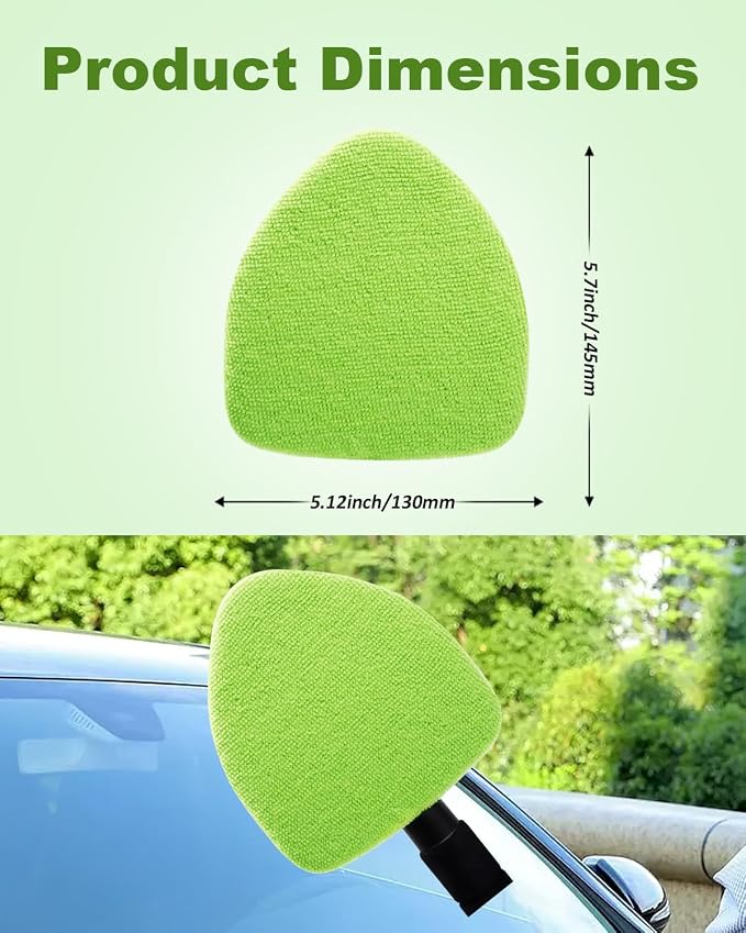5 Pack Microfiber Pads, Replacement Heads Cover, Windshield Cleaner Tools - Image 4
