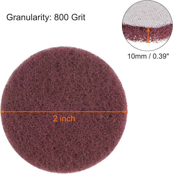 HARFINGTON 6pcs Drill Power Brush 2 inch Tile Scrubber Scouring Pads 800 Grit - Image 2