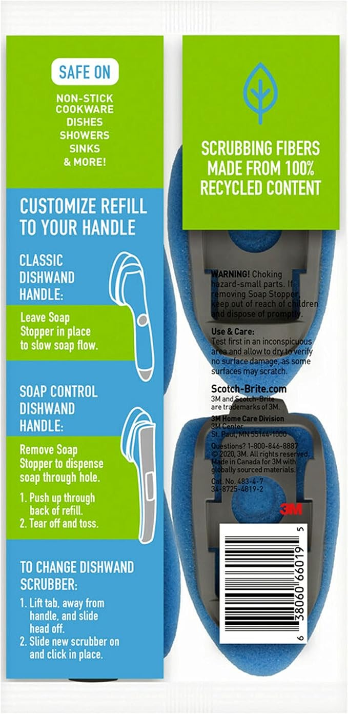Scotch-Brite Non-Scratch Dishwand Refills, 4 Refills - Image 3