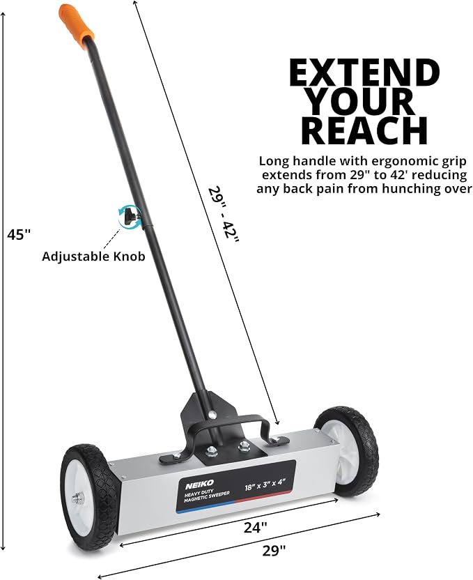 NEIKO 53415A 18” Rolling Magnetic Sweeper - Image 2