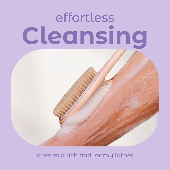 MainBasics Back Scrubber for Shower – Long Handle Dual-Sided Brush for Body - Image 4