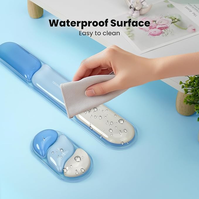 TECKNET Clear Gel Wrist Rest for Computer Keyboard, Ergonomic Gel Keyboard - Image 5