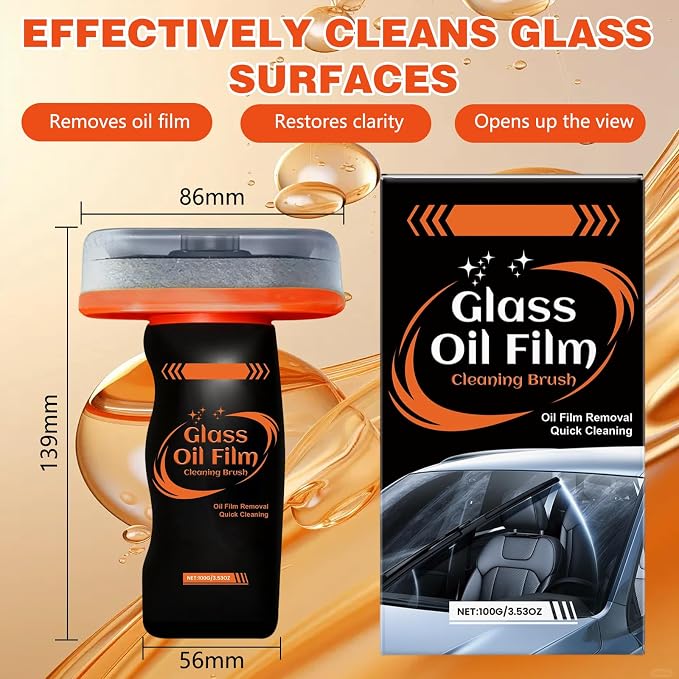 2PC Car Glass Cleaner Oil Film Remover, 100ml Glass Compound - Image 7