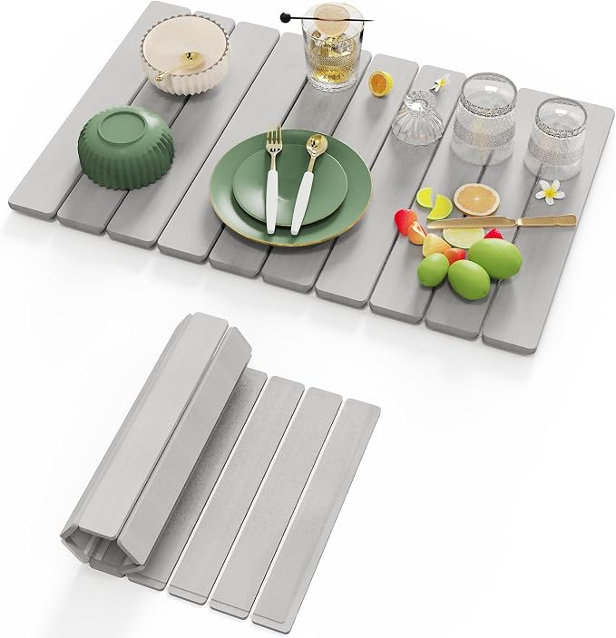 Stone Drying Mat for Kitchen Counter, Large Quick Dry Stone Mat, Collapsible by Unknown