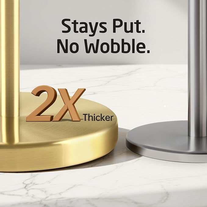 KES Gold Toilet Paper Holder Free Standing SUS 304 Stainless Steel Rustproof - Image 4