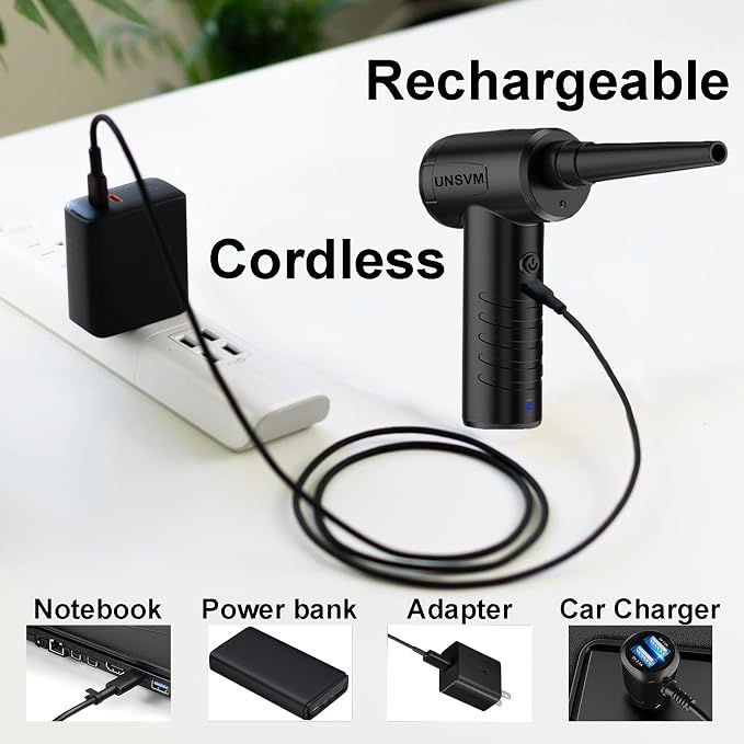 Air Duster, Efficient Electric Air Duster, Compact Rechargeable Cordless - Image 5