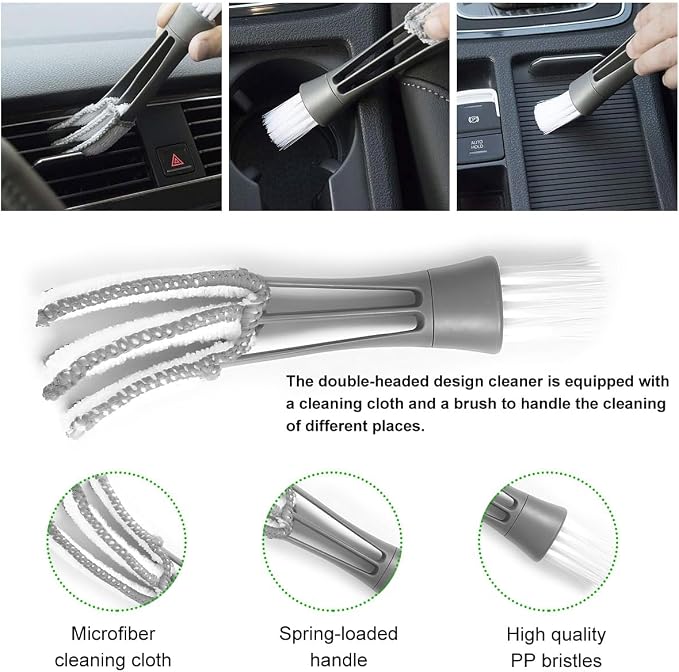2 PCS Mini Duster for Car Air Vent, Double Ended Automotive Air Vent Microfiber - Image 3