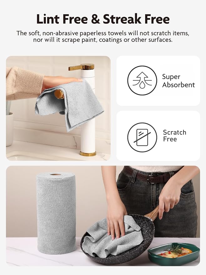 Fantasticlean Microfiber Cleaning Cloth Roll -150 Pack, Tear Away Microfiber - Image 7