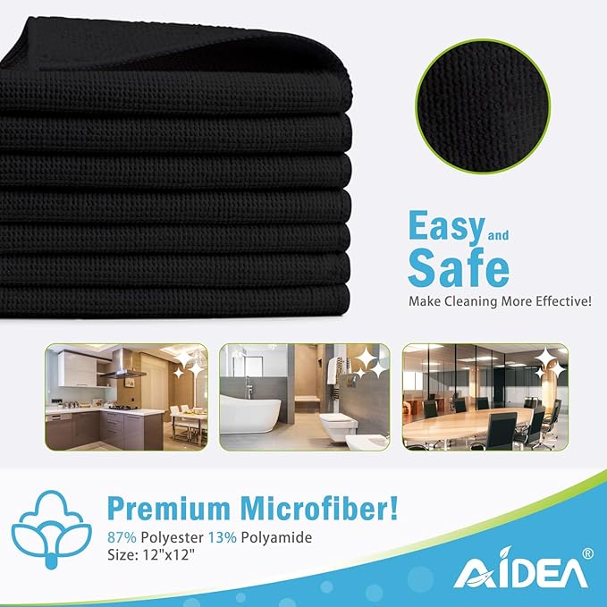 AIDEA Microfiber Cleaning Cloth-50PK, Soft Microfiber Towels - Image 2