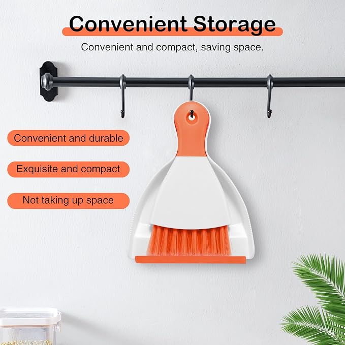 NACENA Mini Dustpan and Brush Set, Small Broom and Dustpan Set Dust Pan and - Image 5
