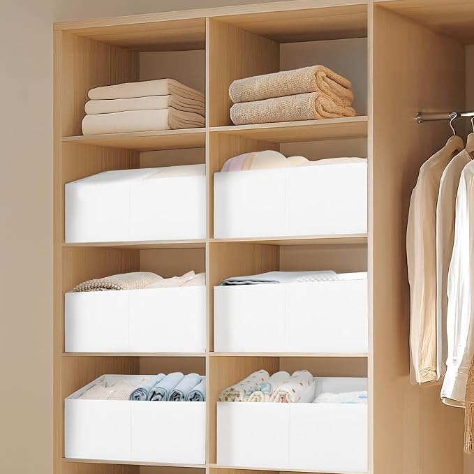 DIMJ Large Closet Shelf Organizer Bins 8 Packs - Image 4