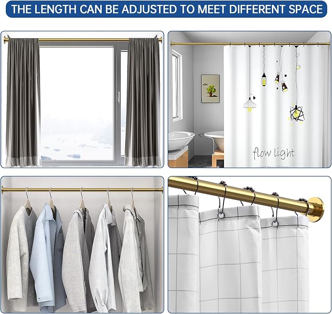 BRIOFOX Industrial Shower Curtain Rod - Image 6