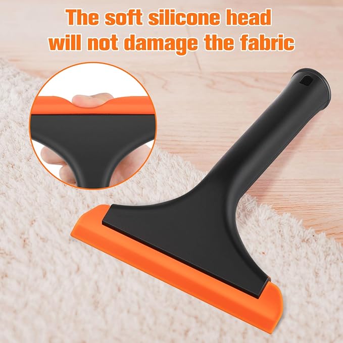 Silicone Pet Hair Removal, Pet Hair Rubber Carpet Rake Cat Dog Hair Remover - Image 3
