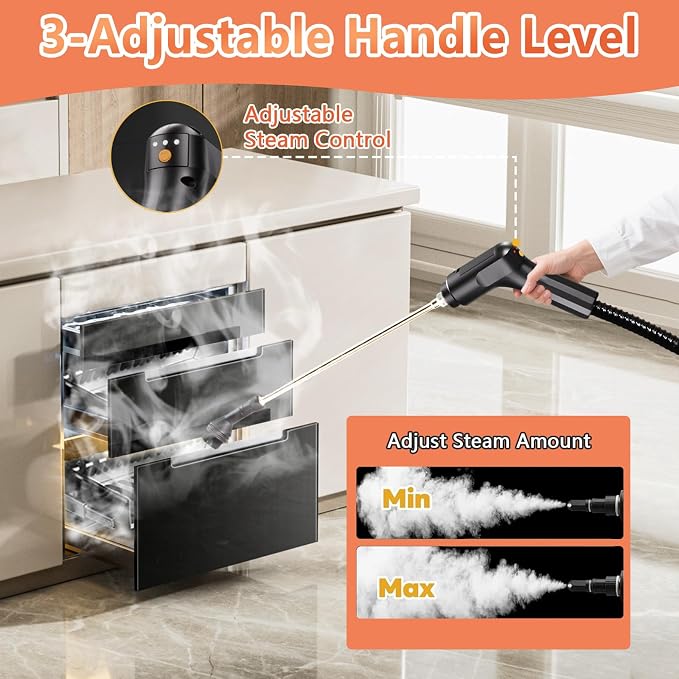 Handheld Steam Cleaner, 10s Fast Heating Steamer - Image 8