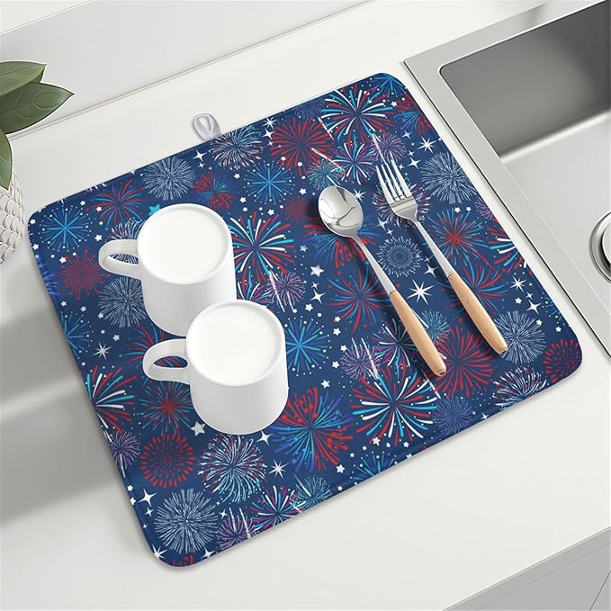 4th of July Patriotic Dish Drying Mat - Image 8