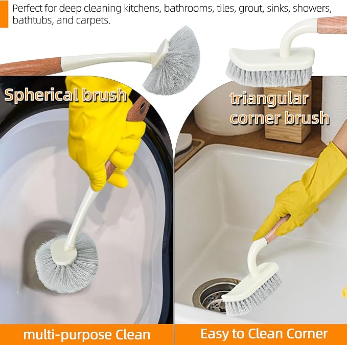 5-Pack Heavy Duty Scrub Brushes Set - Image 4