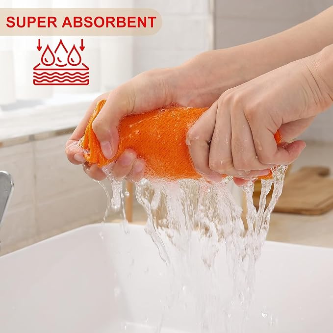 Kitinjoy 100% Cotton Waffle Weave Kitchen Hand Towels - Image 3