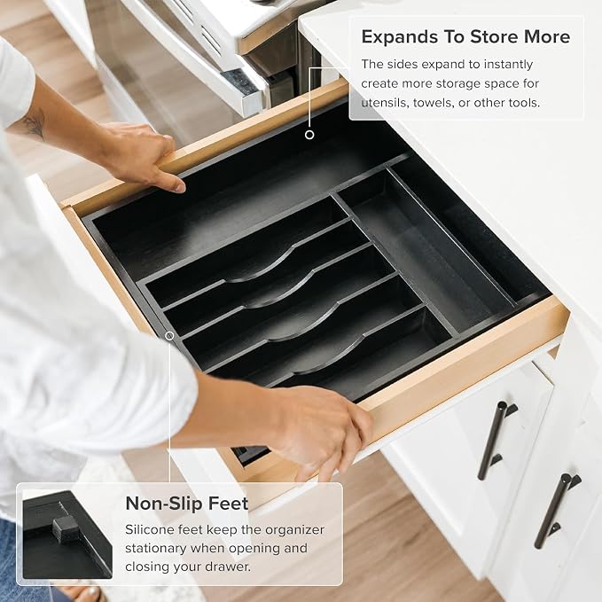 KitchenEdge Premium Silverware, Flatware and Utensil Organizer - Image 6