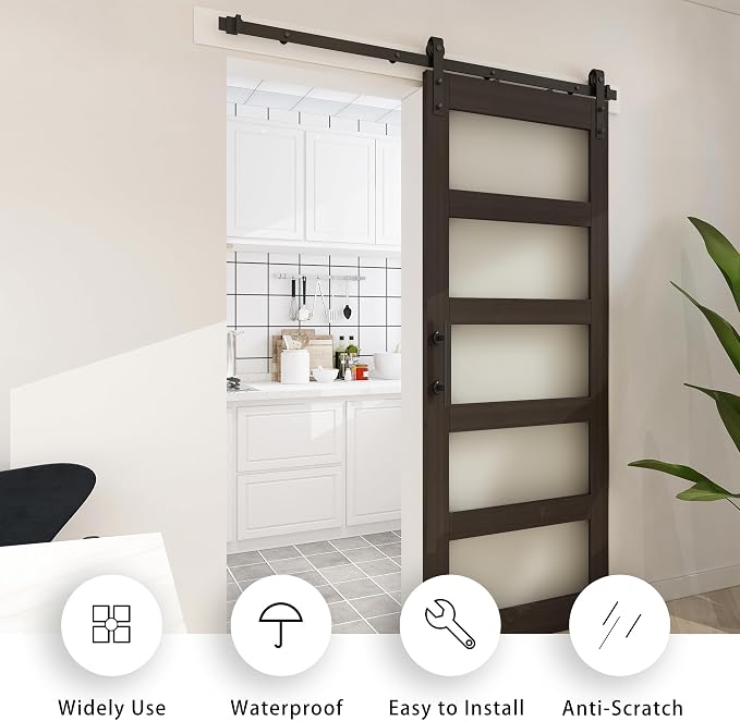 BARNSMITH 30in x 84in Glass Barn Door - Image 2