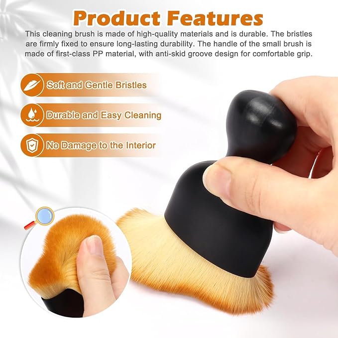 4 Pcs Car Interior Cleaning Tool, Car Interior Detailing Brush, Car Cleaning - Image 2