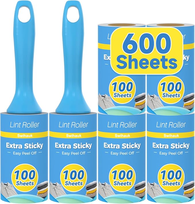 Swihauk 600 Sheets Extra Sticky Lint Rollers by swihauk